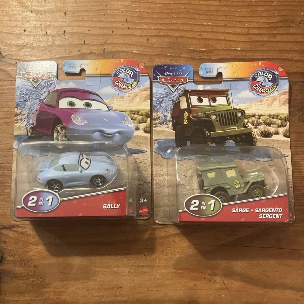 Disney Pixar Cars Color Changers 2 In 1 Sarge + Sally Lot